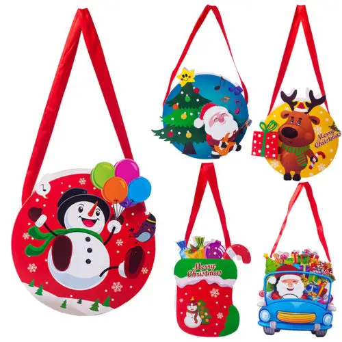 

Christmas Candy Bags Santa Paper Sweet Gift Shop Festive Birthday Xmas Party Handbags Bag Hot New