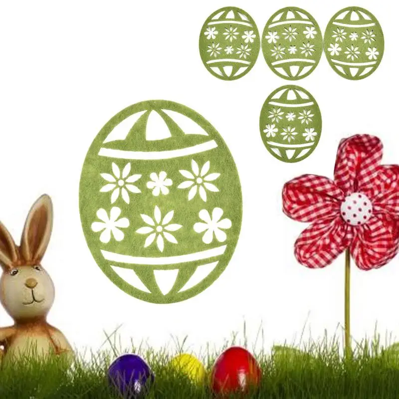 

4 Pieces/Set Coasters Easter Supplies Egg Placemats Home Kitchenware Easter Decoration Easter Egg Coaster Placemat Gift