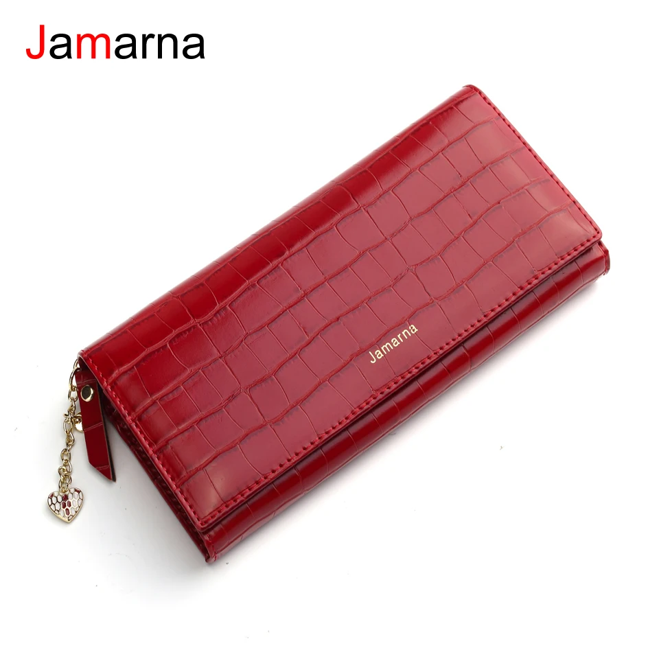 

Jamarna Wallet Female PU Women Wallet Magnetic Buckle Coin Purse Clasps Card Holder Women Wallet Purse Female Crocodile Pattern