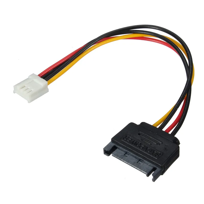 2 قطعة صغيرة 4Pin إلى 15Pin SATA الذكور وصلة كابل الطاقة SATA قرص مرن الطاقة نقل خط 20 سنتيمتر Sata كابلات الموصلات عالية جودة