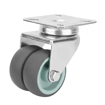 

4pcs 2" Swivel Casters Double-Wheel Heavy Duty Casters with 360 Degree Top Plate iumium. 132lbs
