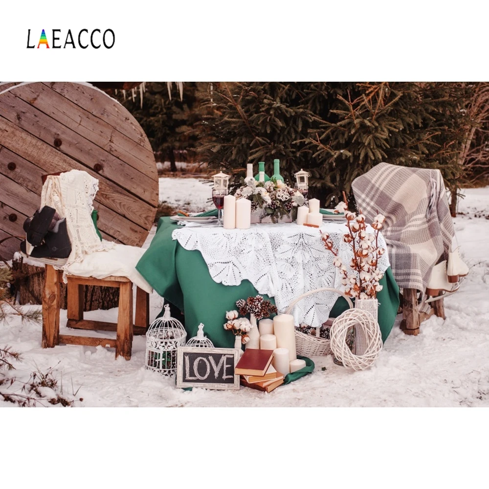 

Laeacco Outdoor Wedding Backdrop Food Tent Portrait Photography Background Customized Photographic Backdrops For Photo Studio
