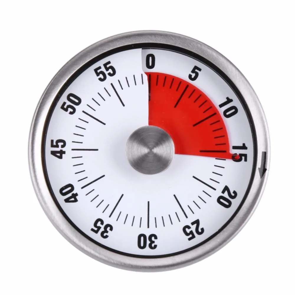 

SNNY NEW Mechanical Magnetic Kitchen Digital Timer Cooking Alarm Clock Baking Reminder 60 Minutes Stainless Steel Countdown Ti