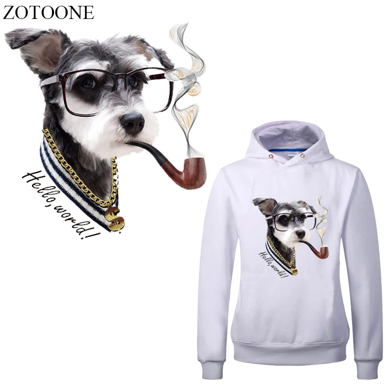 

ZOTOONE Cartoon Dog Patch Heat Transfers Washable Stickers Badges New Design Appliques Animal Patches For Clothes T-shirt DIY E