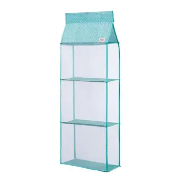 

3 Layers Hanging Clothes Storage Box Hanging Shelves Closet Cubby Sweater Handbag Organizer for Bedroom Bathroom