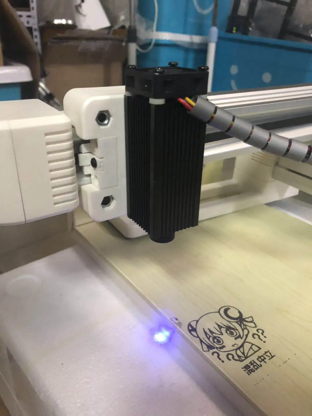  3000mW DIY Computer Laser Engraver Stainless Steel CNC Laser Cutter Marking Machine Logo Mark Print