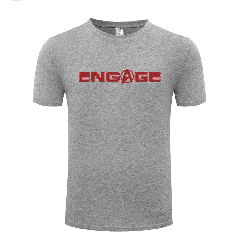 Tee /'Engage/' Captain Jean-Luc Picard T-shirt Star Trek Next Generation