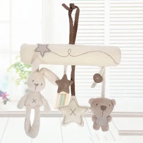 

Cute Cradle Toy Hanging Rattle Animal Baby Plush Soft Toy Rabbit Musical Mobile Products