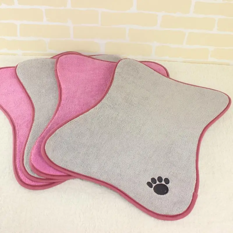 

New Cute Microfiber Mat Pet Dog Cat Food Mat with Paw Imprint Design Pet Placemat