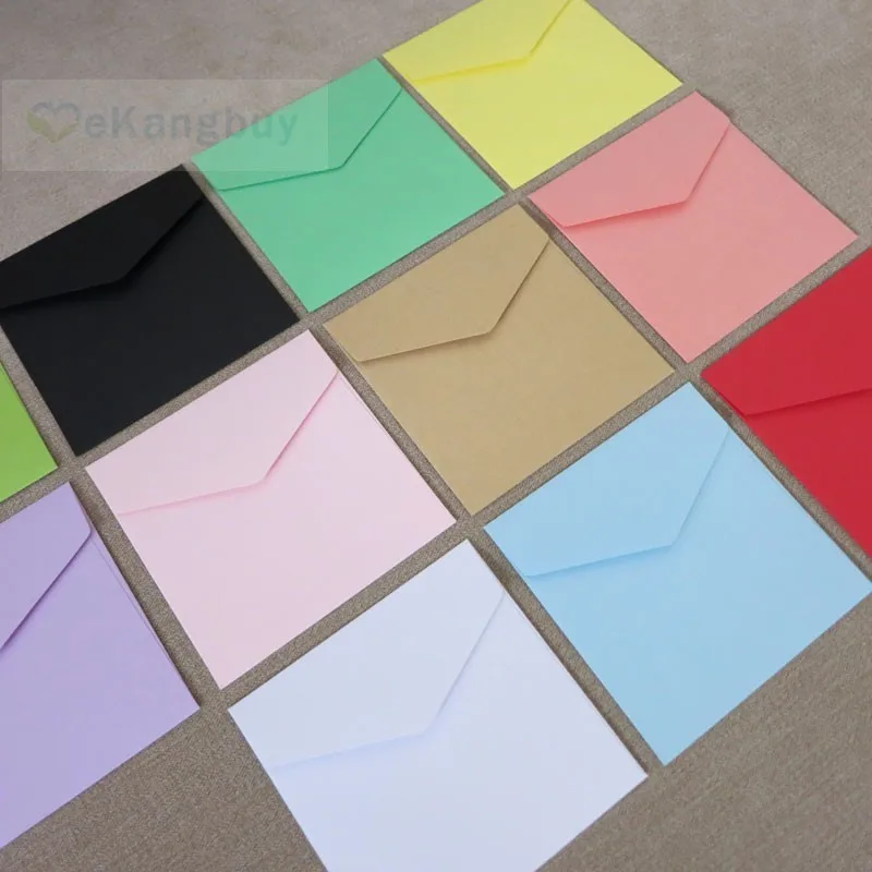 50pcs 127x127mm(5" x 5") Color Paper Envelope CD Storage Sleevegift