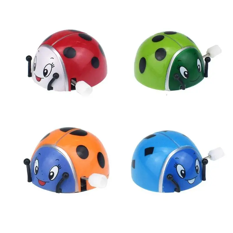 Children Somersault Rotatable Ladybug Chain Clockwork Wind up Toy Kids Ladybug Wind up Toy Child