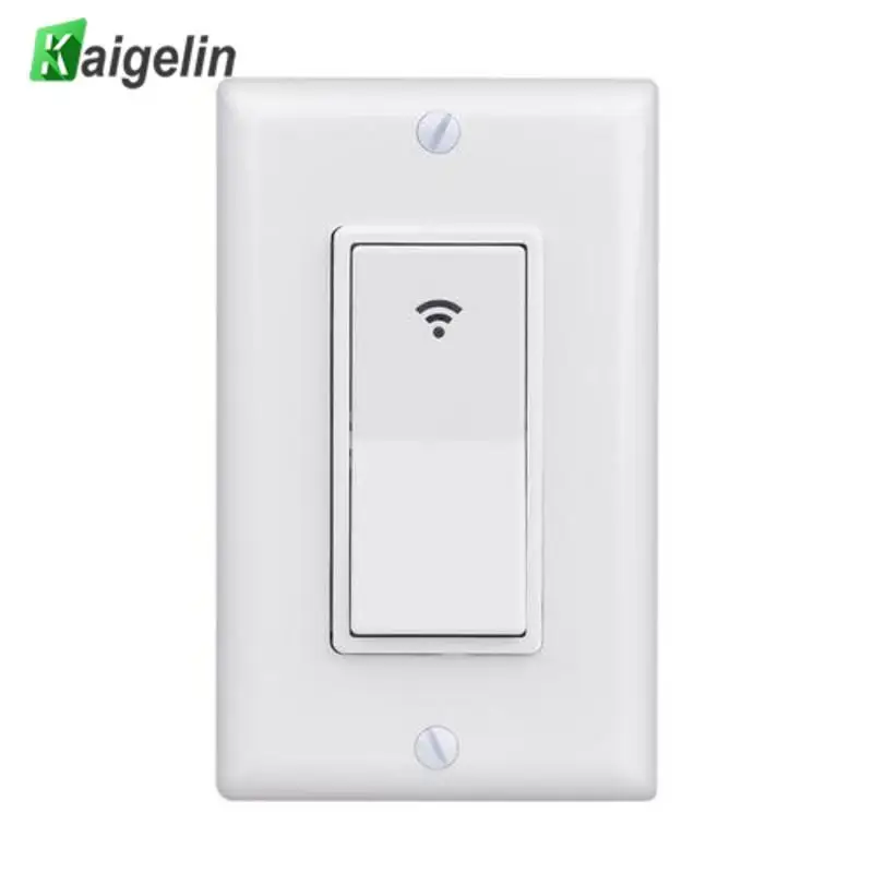 

Kaigelin Smart Switch Panel 1 Gang Ewelink Smart Wall Light Luminous Touch Switch US Standard work with Alexa Google Home IFTTT