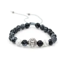 Натуральный камень 8 мм Белоснежка Pine браслет из бисера большой фрикадельки, бусы плетеные браслеты