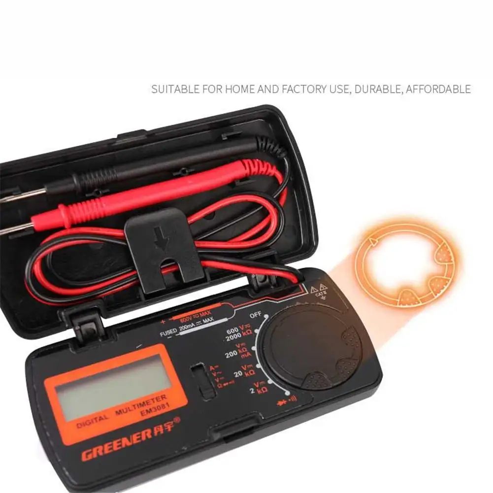 

Mini Digital Display LCD Multimeter 6 Gear Position Small Automatic Portable Universal Multimeter Resistant To Folding