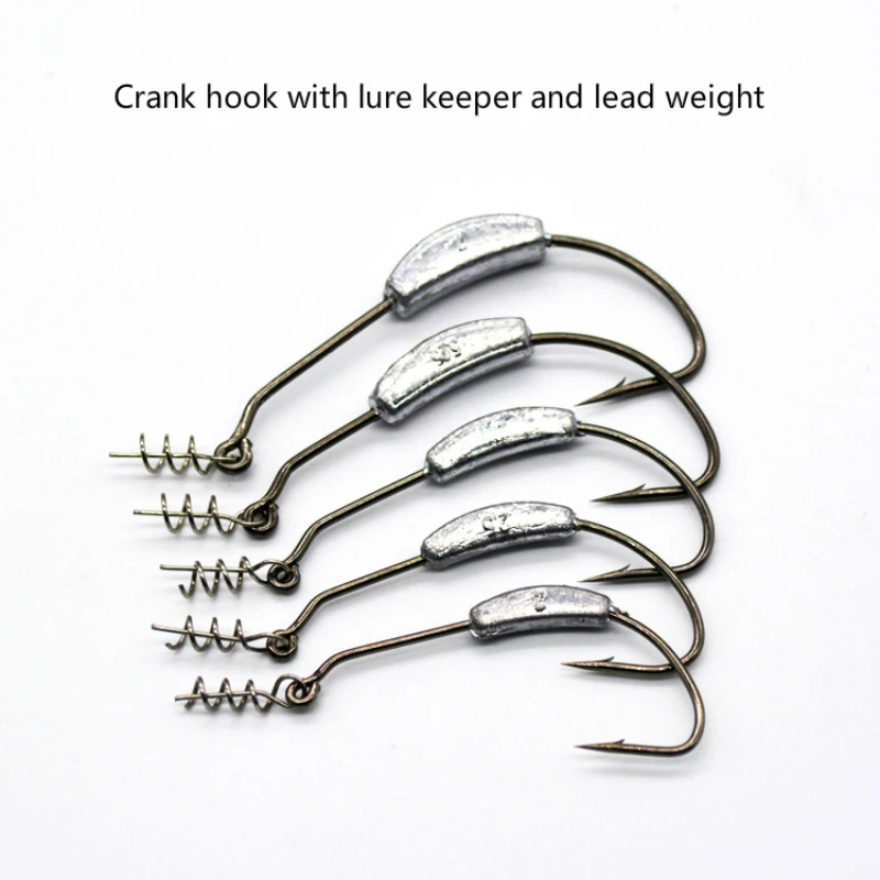 10Pcs Weighted Swimbait Fishing Hook Fishhook Tackle with Twistlock 2g//5g
