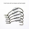 5pcs/lot fishing hook with lead  bait keeper holder weight  2g 3g 5g 7g Lead sinker crank hook  tackle set high carbon fishhooks ► Photo 1/5