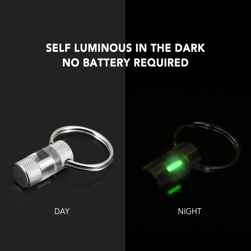 

Self Luminous Tritium Gas Key Ring Automatic Glowing Light Keychain Multifunctional Mini Tools for Decoration Outdoor Survival