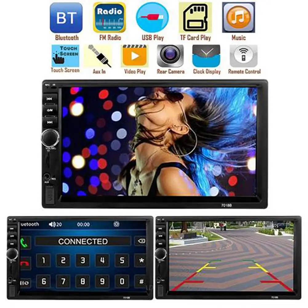 

7 Inch Car MP5 Player Bluetooth Stereo Radio Car 2 Din MP5 Car Player Can Connection Camera Car MP5 Player 2019 Drop Shipping