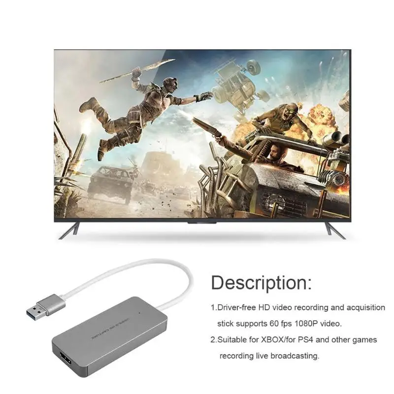 

Ezcap265 HDMI to USB 3.0 UVC U3 Video Capture Card Recorder Device 1080P Adapter for Windows Mac Linux Live Streaming