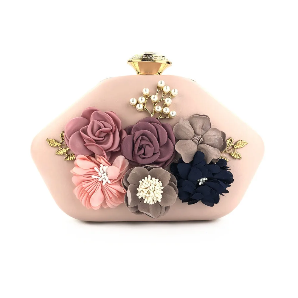 

2019 high quality handmade flower evening clutch bags fashion Party Clutch Purse Wallet wedding dinner bags