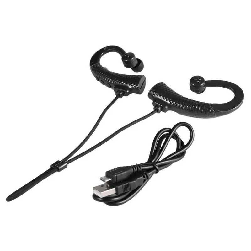 

Alloyseed Bluetooth Earphone In-Ear Earhook Wireless Stereo Headset Headphone FM Radio with Mic Support TF Card