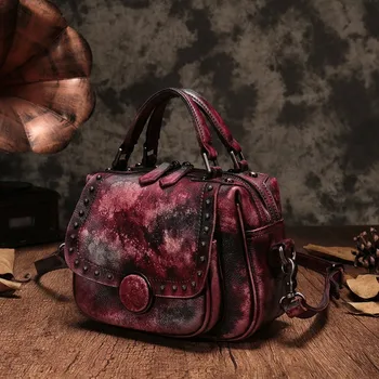 

Fashion Genuine Leather Bags Women Handbag 2019 New Style Shoulder Bags Natural Leather Crossbody Bag Saddle Messenger Tote Bags