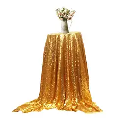 125 см * 125 розовое золото блеск скатерти с пайетками ткань Свадебная вечеринка декоративные столовые принадлежности Декор скатерть с