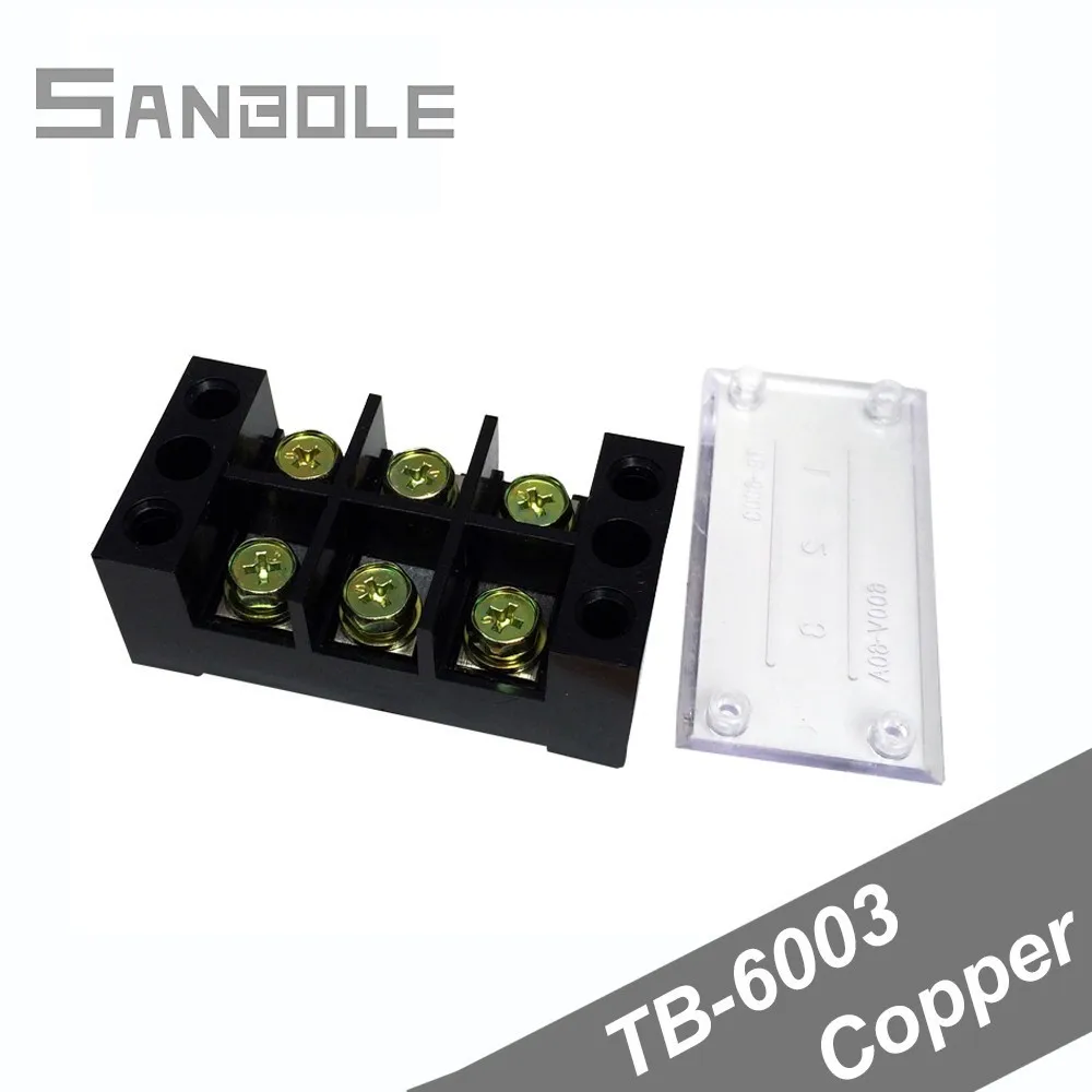 TB 6003 электрическая Клеммная колодка с фиксированным типом двухрядная винтами и
