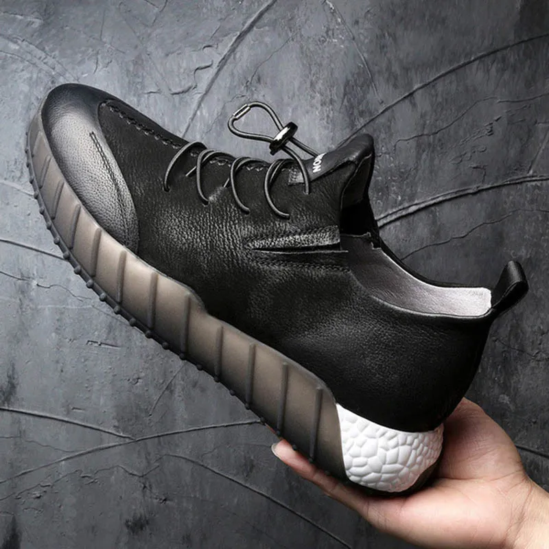 

New Men Running Shoes Genuine Leather Sport Shoes For Men Sneakers Outdoor Athletic Man Brand Shoes Cushion Shoes