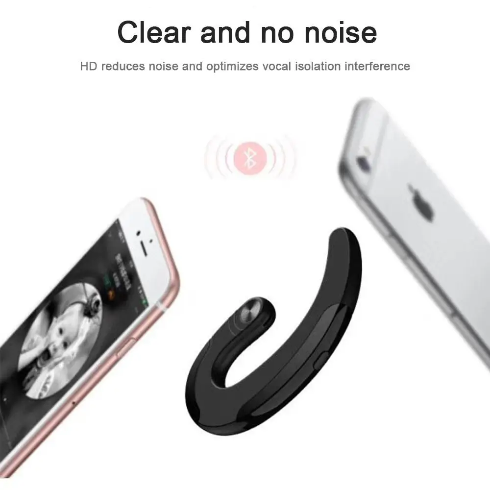 Binaural Cordless Headphones Wireless Bluetooth Stereo Earphones Portable Ear Hook Earbuds Sports Headset Bone Sensor Earphone