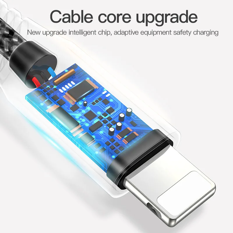 TOTU كابل يو اس بي ل فون Xs ماكس Xr X 8 7 6 6 s زائد SE 2.4A سريع شحن شاحن كابل بيانات سلك مهايئ الهاتف المحمول كابل