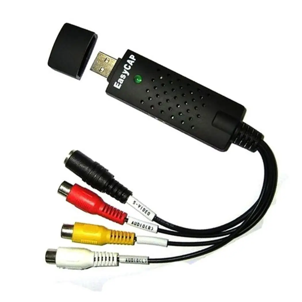 Plug And Play USB 2 0 видео адаптер 25 см/9 8 дюймов с аудио черный захват 50 см/19 7 | Компьютеры