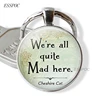 I Am Not Crazy Funny Quote Glass Cabochon Keychain Keyring Letter Key Chain Friendship Gift ► Photo 2/6