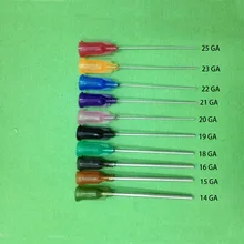 Лот 5 шт Luer Lock пластиковые стальные тупые дозирующие иглы наконечники игл для шприца 1,5 дюймов 14 Калибр до 25 калибр общая длина 55 мм