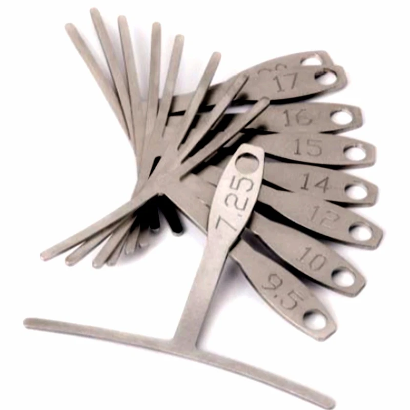 Buy 9Pcs Guitar Bass Metal Under String Radius Gauge