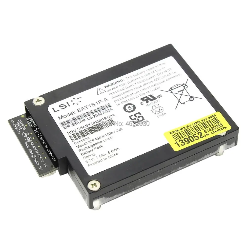 Новый аккумулятор Broadcom Avago LSI MegaRAID SAS LSI00279 LSIiBBU09 IBBU09 BBU09 для 9271 8i Дата производства: