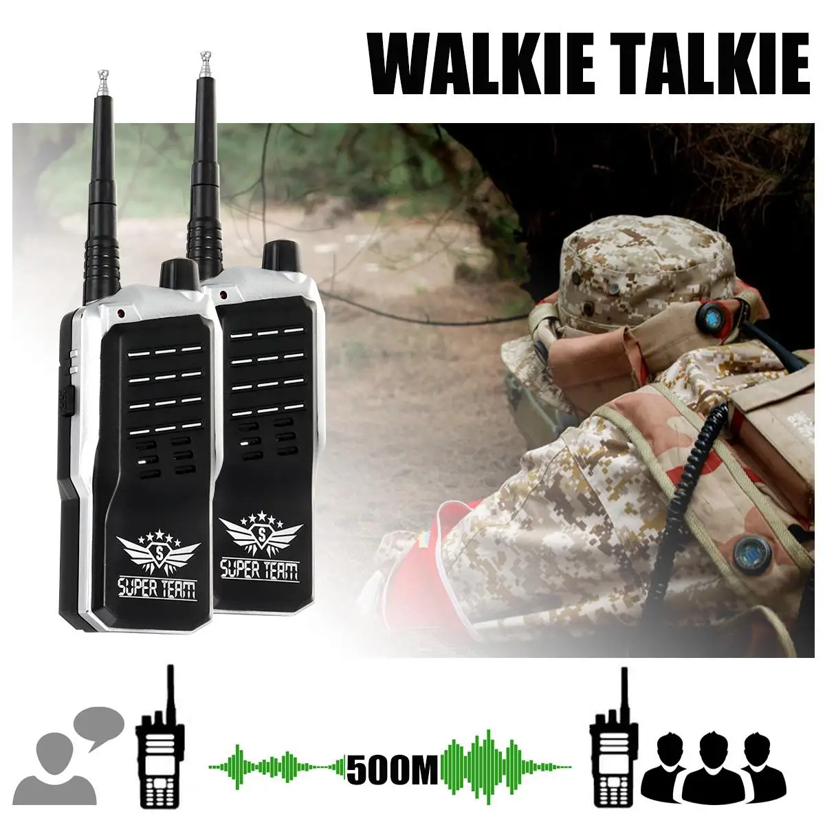 

1Pair Handhold Walkie Talkie Toy Children Game Interactive Toy kid Cute Kid Radio Electronic Sounding Toys Interaction Toy