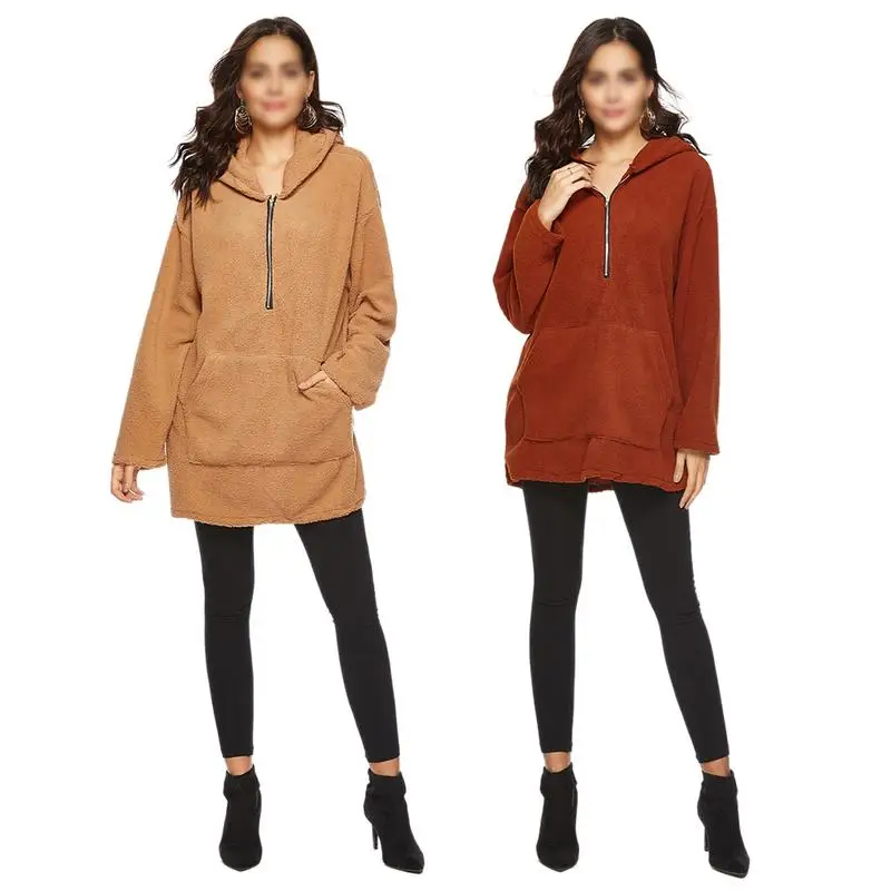 

Women's Large Size Hoodies Female Solid Color Simple Casual Style Leisure Fashion Comfort Loose Warm Hoodies Cotton Mixtyre Tops