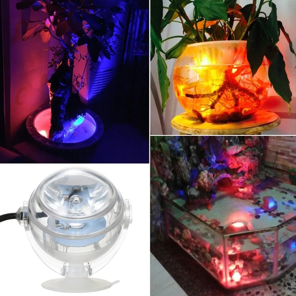 

1W Fish Tank Mini Spotlight Aquarium Waterproof LED Spotlight Submersible Light