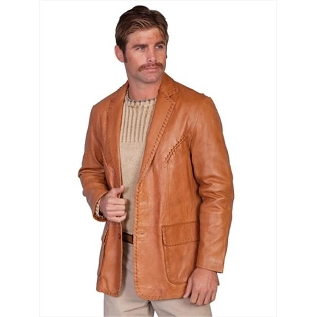 Scully 719 171 48 Mens Leather Wear Whip Stitch Blazer