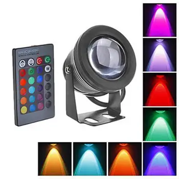 

RGB LED Underwater Lamp with Remote Control 10W IP65 Waterproof Swimming Pool Pond Fish Tank Aquarium Decor LED Light Lamp