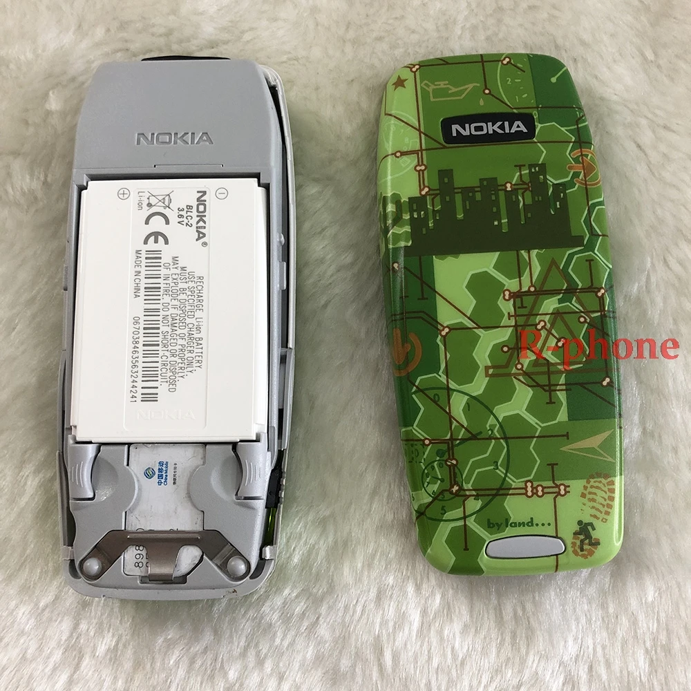 Полностью б/у Мобильный телефон NOKIA 3330 3310 GSM 900/1800 двухдиапазонный разблокированный сотовый телефон и зеленый