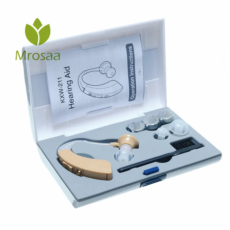 

Elder Digital Ear Hook BTE Hearing Aid Kit Power Saving Sound Voice Amplifier Health Hearing Aids for Parents Care Gift