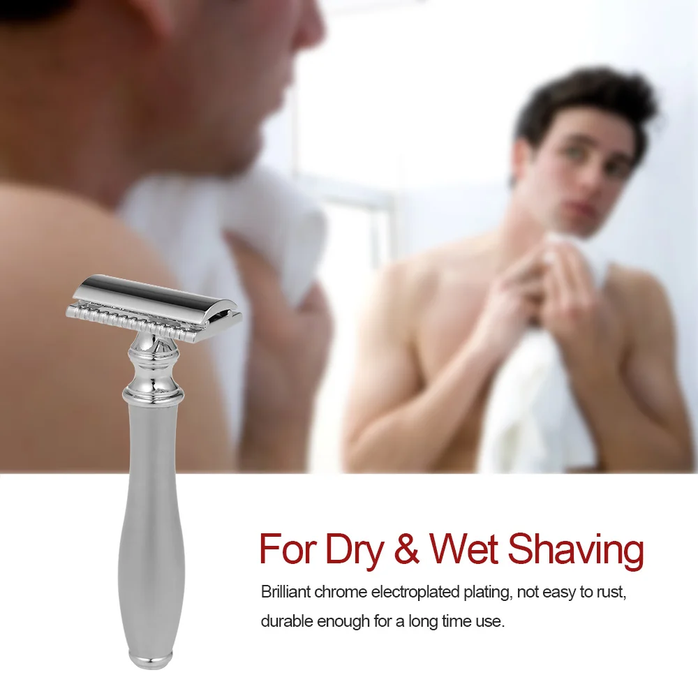 Double edged Safety Razor Metal Trimmer Men's Traditional Beard Razor