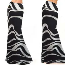 Эластичные вечерние юбки с высокой талией и принтом