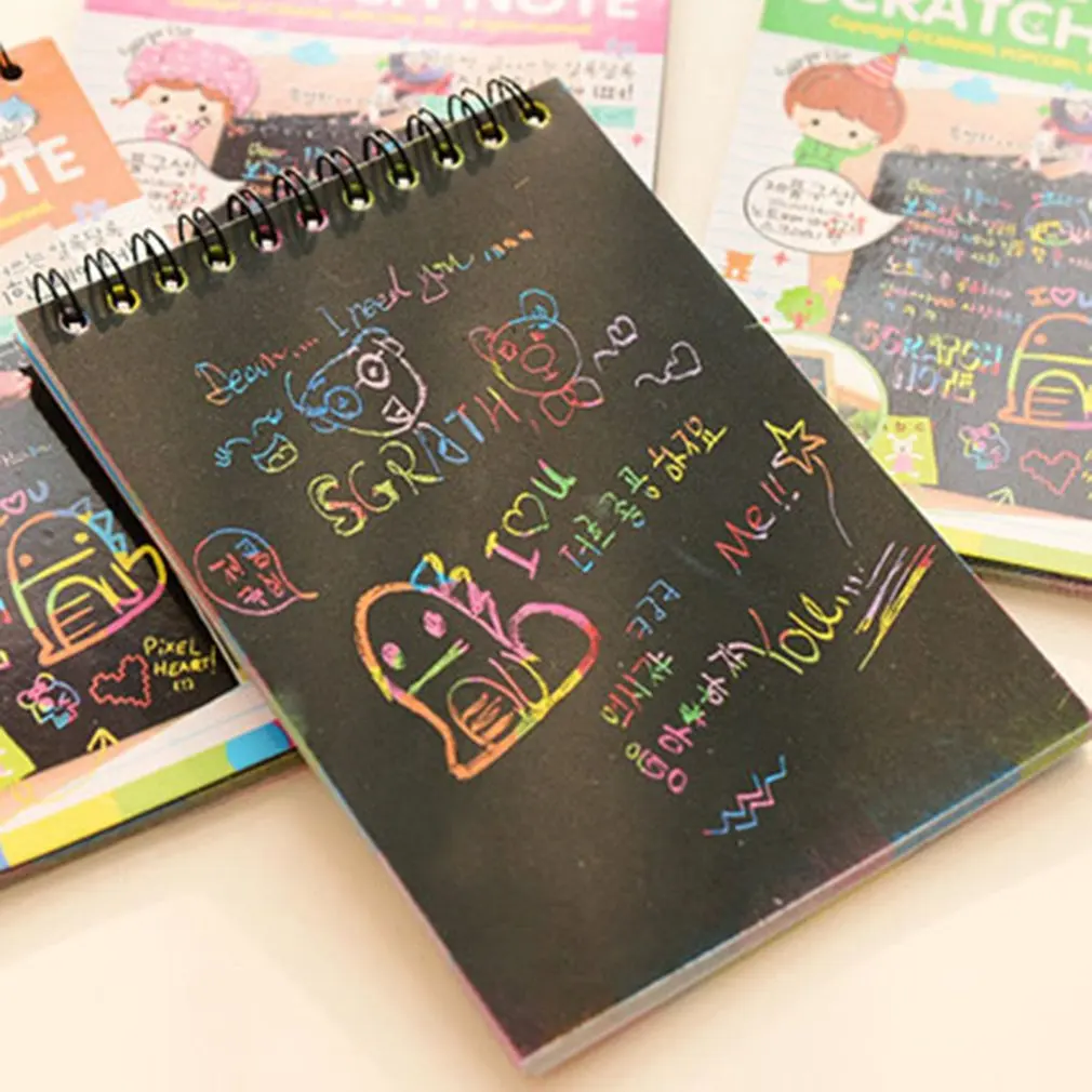 Y031 креативный Цвет Diy катушка скретч картина Детская граффити эскиз книга