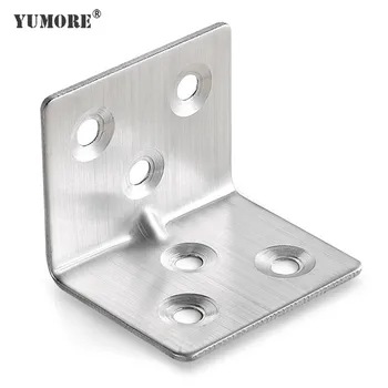 

10PCS Stainless Steel Corner Brackets Joint Fastening Right Angle Thickened Brackets For Furniture Home