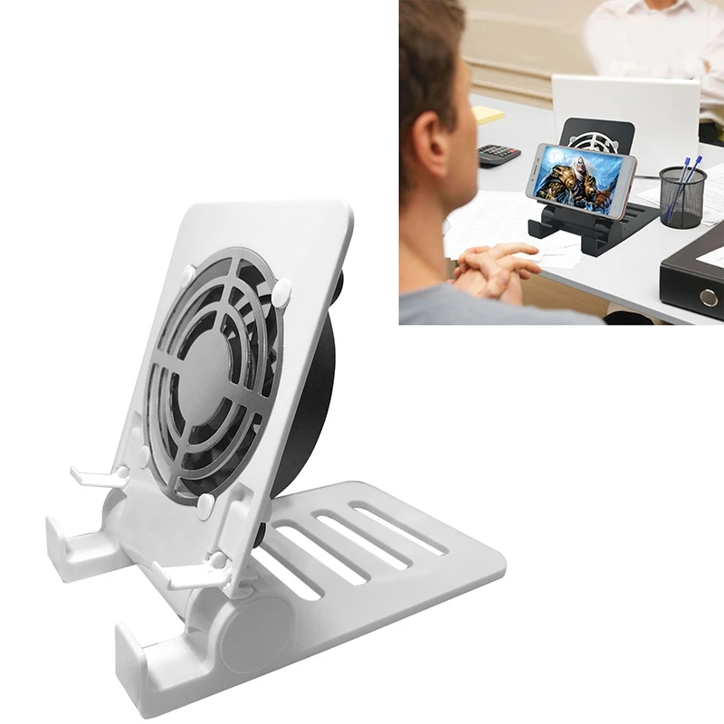  Desk Air Circulator USB Table Portable FanSmall Personal Smartphones Stand Holder Cell Phone Stand 