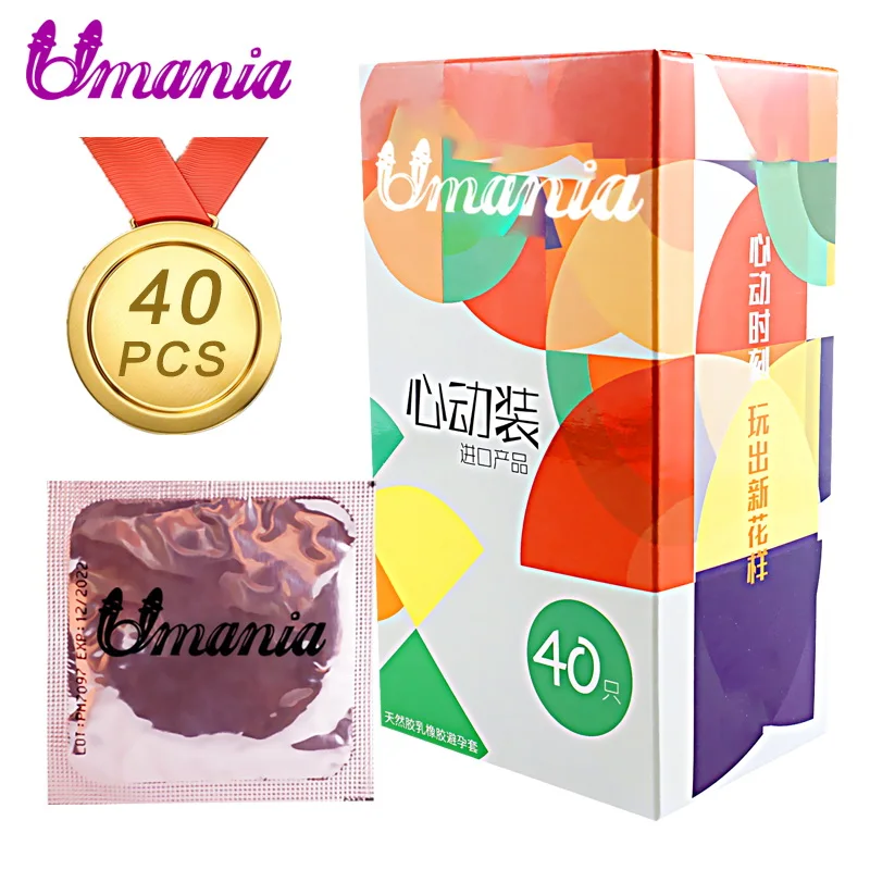 40 Pcs Value Natural Latex Condoms Smooth Lubricated Condom Safer