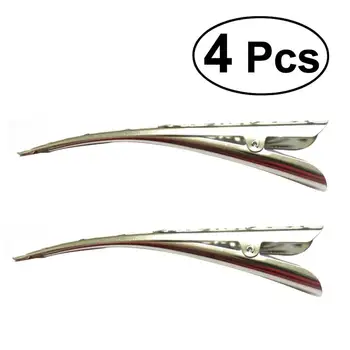 

4pcs Hollow Style Hair Clip Hair Pins Hair Accessories Headpiece without Teeth (Silver)